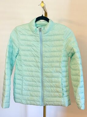 Lands' End Mint Green Puffer Jacket